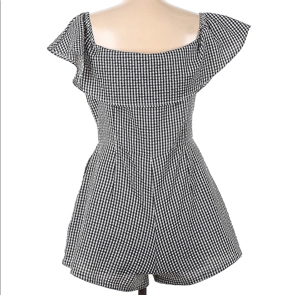 LF Gingham Black + White Romper Size XS/S - Picture 4 of 4